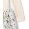 The Children’s Place Girls’ Tutu Dress, Long Sleeve(White Floral)
