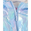 The Children’s Place Girls’ Water and Wind Resistant Hooded Zip Front Puffer Jacket, Microfleece Lined(Blue Iridescent)