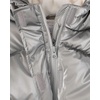 The Children’s Place Girls’ Water and Wind Resistant Hooded Zip Front Puffer Jacket, Microfleece Lined(Metallic Silver)
