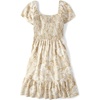 The Children’s Place Women’s Short Sleeve Holiday Dress(Irish Cream Floral)