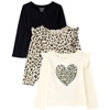 The Children’s Place Baby Girls’ and Toddler Assorted Long Sleeve Knit Shirt(Leopard Heart)