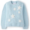 The Children’s Place Baby Girls’ and Toddler Long Sleeve Crew Neck Pullover Sweater(Blue Stars)