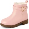 The Children’s Place Girls’ And Toddler Ankle Boots(Pink Fur)
