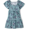 The Children’s Place Women’s Short Sleeve Holiday Dress(Butterfly Blue)