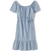 The Children’s Place Women’s Short Sleeve Holiday Dress(Chambray)