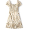 The Children’s Place Women’s Short Sleeve Holiday Dress(Irish Cream Floral)
