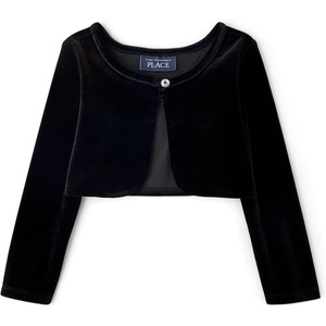 The Children’s Place Girls’ and Toddler Long Sleeve Shrug Cardigan(Black)