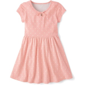 The Children’s Place Women’s Short Sleeve Holiday Dress(Pink Melon)