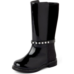 The Children’s Place unisex-child And Toddler Tall Riding Boots(Black Rhinestone)