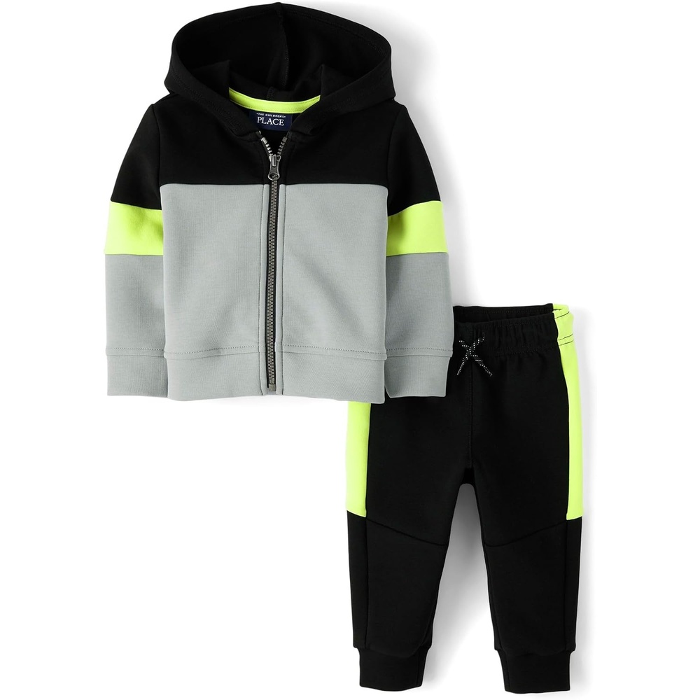 image:imageThe Childrens Place Baby Boys And Toddler Sweatshirt and Sweatpant 2 Piece OutfitBlack