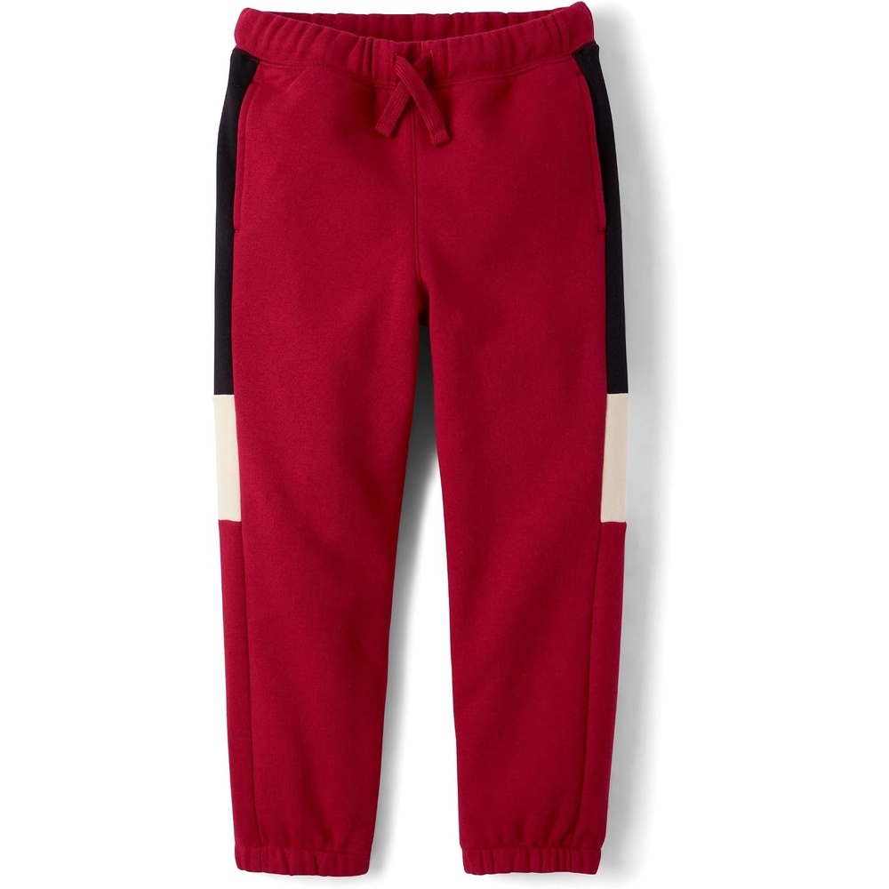 image:imageThe Childrens Place Boys Active Fleece Jogger SweatpantsRed Ochre