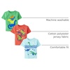 The Children’s Place Baby Boys’ and Toddler Dino,Animals,Sharks Short Sleeve Graphic T-Shirts,3 Pack(Dino Bike/Dino/Sea Creature)
