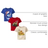 The Children’s Place Baby Boys’ and Toddler Dino,Animals,Sharks Short Sleeve Graphic T-Shirts,3 Pack(Sharks/Monster Bus/Bear School Bus)