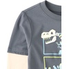 The Children’s Place Baby Boys’ and Toddler Layered Long Sleeve T-Shirt(Dino Skeletons)
