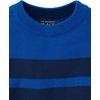The Children’s Place Baby Boys’ and Toddler Long Sleeve Crew Neck Pullover Sweater(Blue Stripe)
