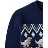 The Children’s Place Baby Boys’ and Toddler Long Sleeve Crew Neck Pullover Sweater(Fairisle Dino)