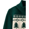 The Children’s Place Baby Boys’ and Toddler Long Sleeve Quarter Zip Pullover Sweater(Green Fairisle)