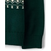 The Children’s Place Baby Boys’ and Toddler Long Sleeve Quarter Zip Pullover Sweater(Green Fairisle)