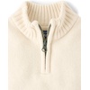 The Children’s Place Baby Boys’ and Toddler Long Sleeve Quarter Zip Pullover Sweater(Hay Stack)