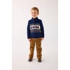 The Children’s Place Baby Boys’ and Toddler Long Sleeve Quarter Zip Pullover Sweater(Tidal Fairisle)