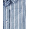 The Children’s Place Baby Boys’ and Toddler Poplin Long Sleeve Button Down Shirt(Huron Blue Stripe)