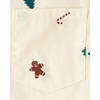 The Children’s Place Baby Boys’ and Toddler Poplin Long Sleeve Button Down Shirt(Off White Festive)