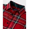 The Children’s Place Baby Boys’ and Toddler Poplin Long Sleeve Button Down Shirt(Red Ochre Plaid)