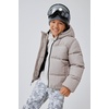 The Children’s Place Boys’ Water and Wind Resistant Hooded Zip Front Puffer Jacket, Faux Fur Lined(Chinchilla)