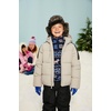 The Children’s Place Boys’ Water and Wind Resistant Hooded Zip Front Puffer Jacket, Faux Fur Lined(Weathered Steel)
