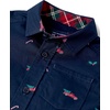 The Children’s Place,Baby Boys,and Toddler Poplin Long Sleeve Button Down Shirt,Festive Trucks,18 Months,24 Months