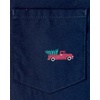 The Children’s Place,Baby Boys,and Toddler Poplin Long Sleeve Button Down Shirt,Festive Trucks,18 Months,24 Months