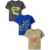 The Children’s Place Baby Boys’ and Toddler Dino,Animals,Sharks Short Sleeve Graphic T-Shirts,3 Pack(Iguana/Camo Dino/Smart Cool)