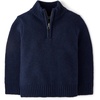 The Children’s Place Baby Boys’ and Toddler Long Sleeve Quarter Zip Pullover Sweater(Tidal)