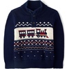 The Children’s Place Baby Boys’ and Toddler Long Sleeve Quarter Zip Pullover Sweater(Tidal Fairisle)