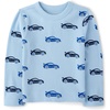 The Children’s Place Baby Boys’ and Toddler Long Sleeve Thermal Shirt(Blue Racecars)