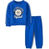 The Children’s Place Boys’ And Toddler Sweatshirt and Sweatpant 2 Piece Outfit(Basketball Blue)
