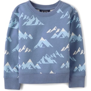 The Children’s Place Baby Boys’ And Toddler Pullover Crew Neck Sweatshirt(Sapphire Mountains)