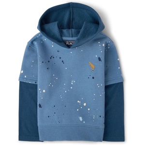 The Children’s Place Boys’ And Toddler Hoodie Sweatshirt(Hidden Sea)