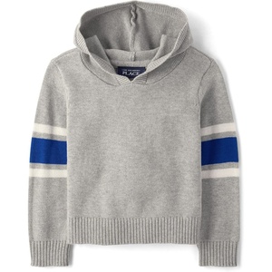 The Children’s Place Boys’ And Toddler Hoodie Sweatshirt(Smoke Stripe)
