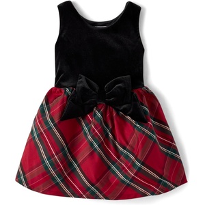 The Children’s Place Baby Girls’ and Toddler Short Sleeve Dressy Dress(Red Ochre)