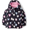 The Children’s Place Baby Girls’ And Toddler Heavy 3 in 1 Winter Jacket,wind-resistant Water-resistant Shell,fleece Inner(Black Hearts)