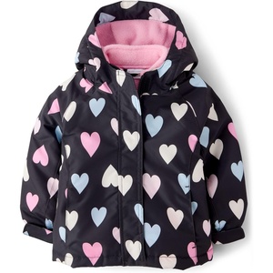 The Children’s Place Baby Girls’ And Toddler Heavy 3 in 1 Winter Jacket,wind-resistant Water-resistant Shell,fleece Inner(Black Hearts)