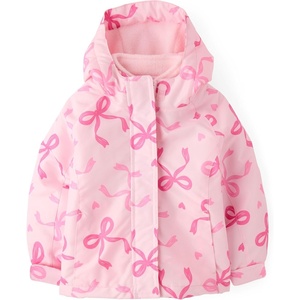 The Children’s Place Baby Girls’ And Toddler Heavy 3 in 1 Winter Jacket,wind-resistant Water-resistant Shell,fleece Inner(Pink Bows)