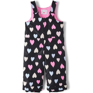 The Children’s Place,Baby Girls,and Toddler Snow Bib Overall Ski Pants,Black Hearts,3T