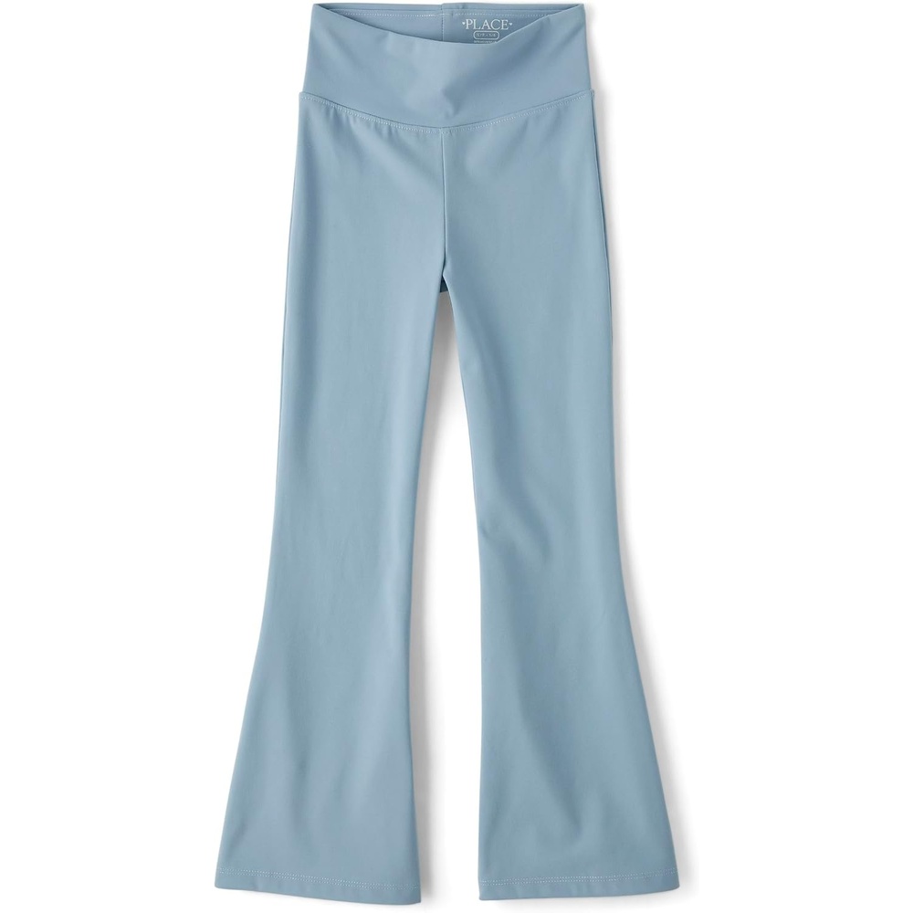 image:imageThe Childrens Place Girls Active Foldover Waist PantsSoft Blue Flare