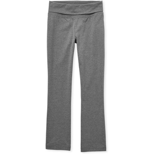 The Children’s Place Girls’ Active Foldover Waist Pants(Heather Gray Single)