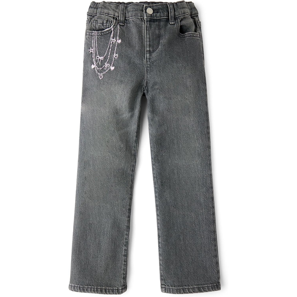 image:imageThe Childrens Place Baby Girls and Toddler Wide Leg JeansLight Grey