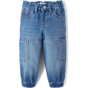 The Children’s Place Baby Girls’ and Toddler Jogger Jeans(Mina Wash Cargo)